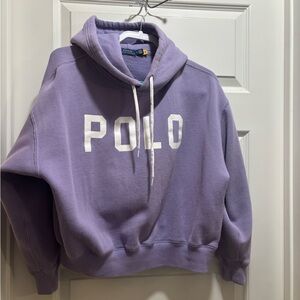 Ralph Lauren Purple Hoodie with White Logo